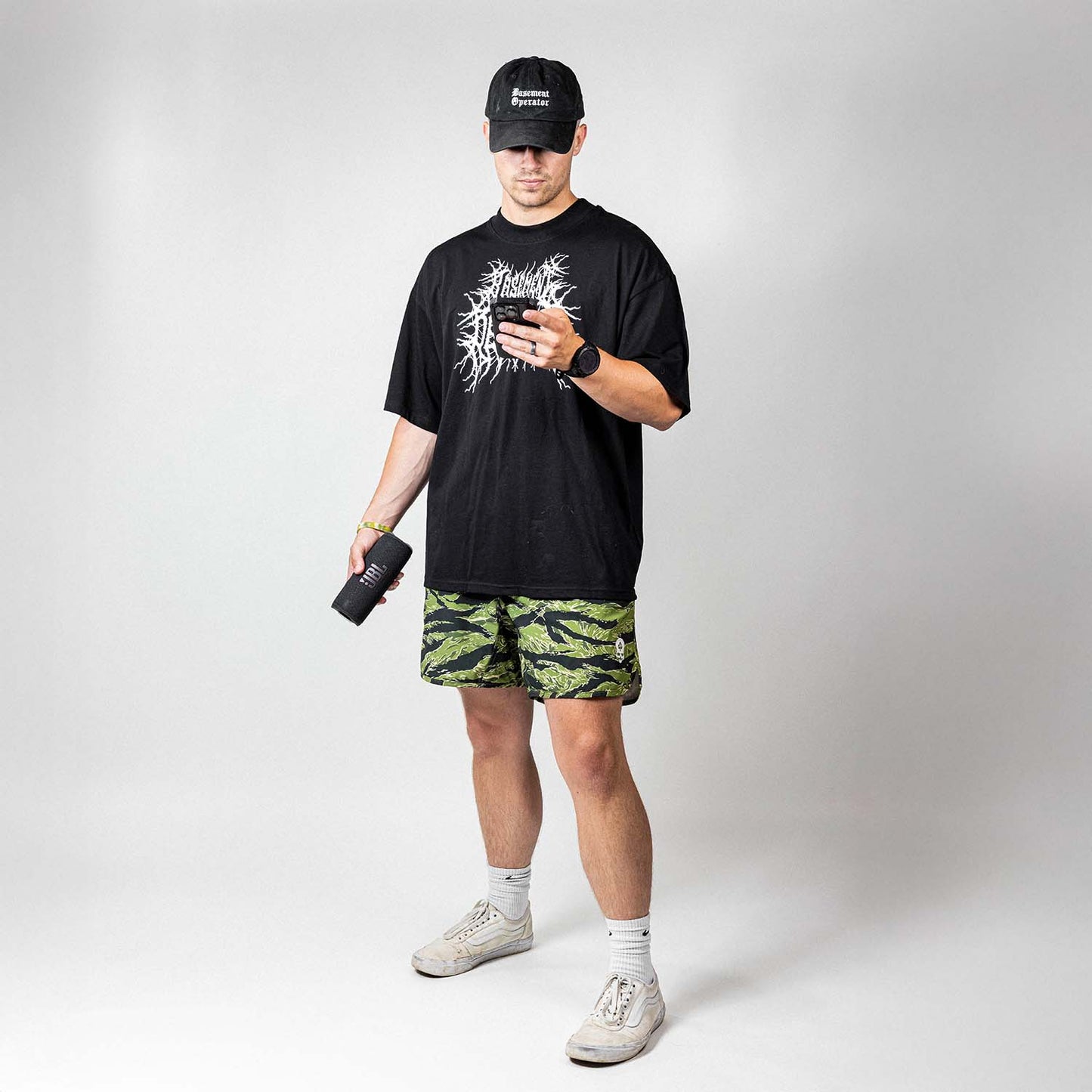 Basement Operator Black Metal Tee - Black