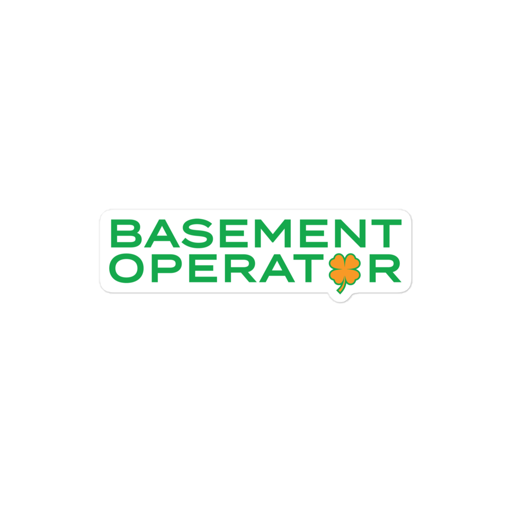 Basement Operator St Patricks Day Sticker