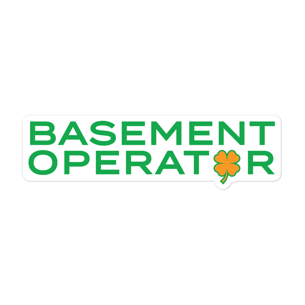 Basement Operator St Patricks Day Sticker